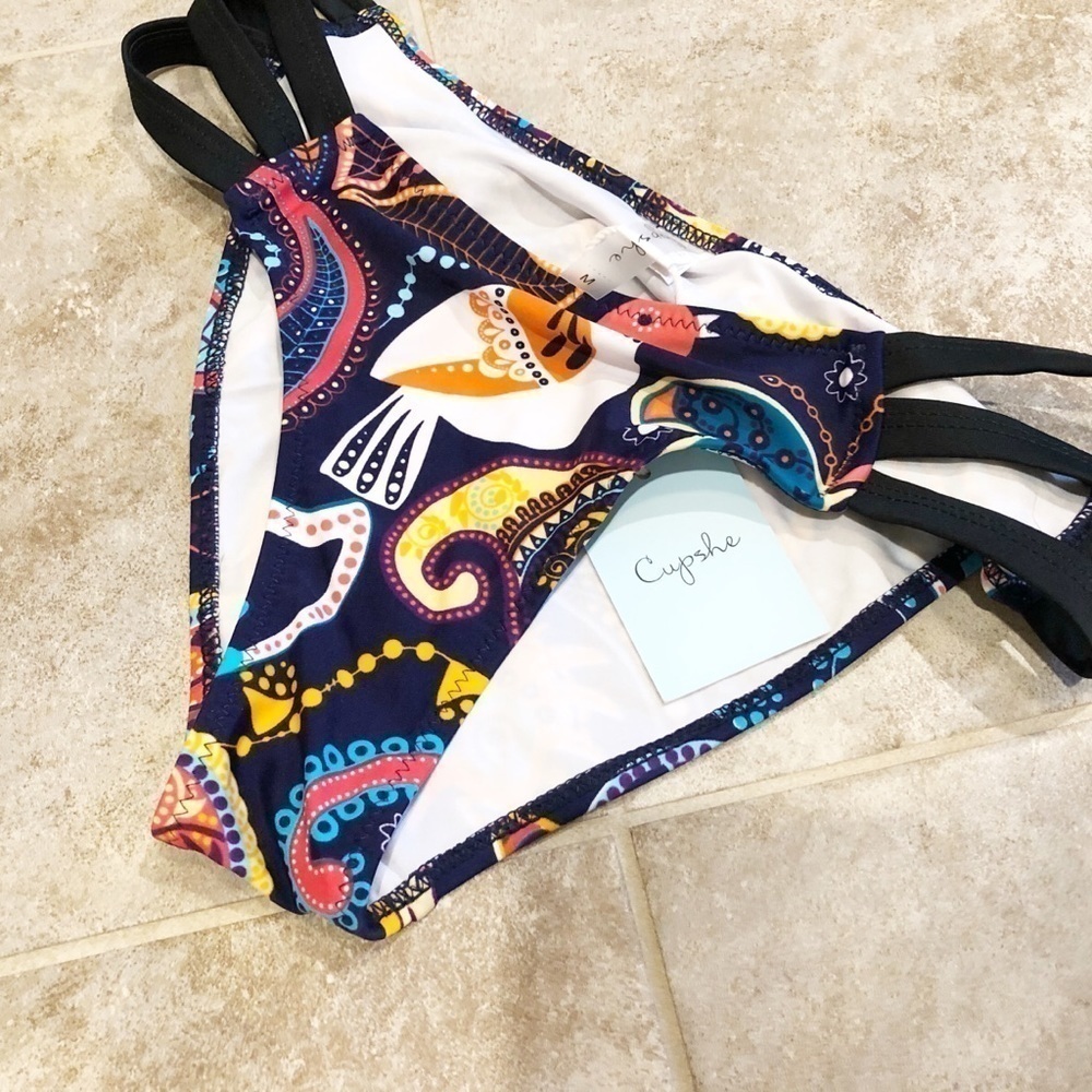 🆕 Cupshe paisley peacock strappy bikini bo… - Picture 2 of 11